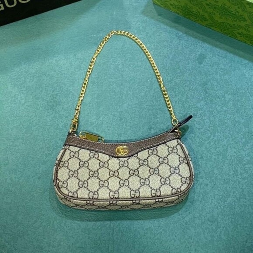 GUCCI Ophidia Mini Mahjong Bag 764960 Brown